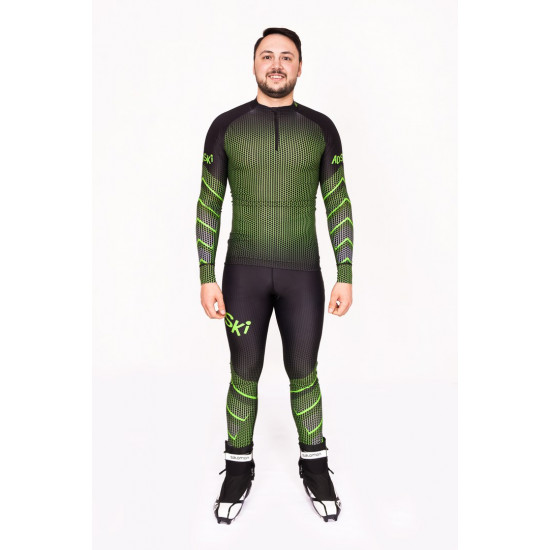 Лыжный костюм "Round mesh" (Мужской) Зеленый