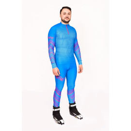 Лыжный костюм "Round mesh" (Мужской) Голубой